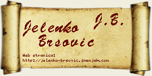 Jelenko Bršović vizit kartica